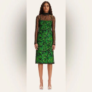 STINE GOYA IBI DRESS - FLORAL POINTILLISM